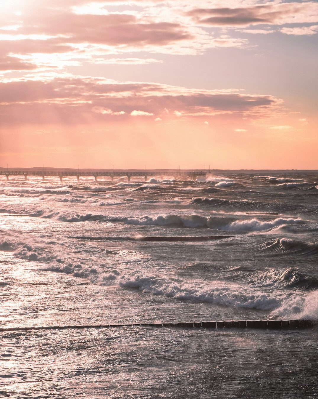 autumn baltic sea sunset