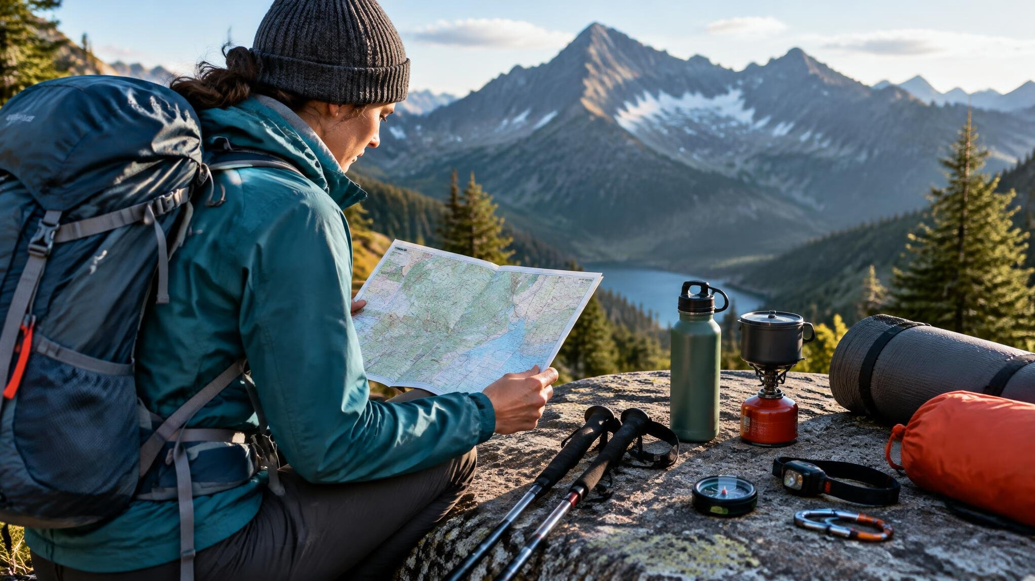 hiker with backpack