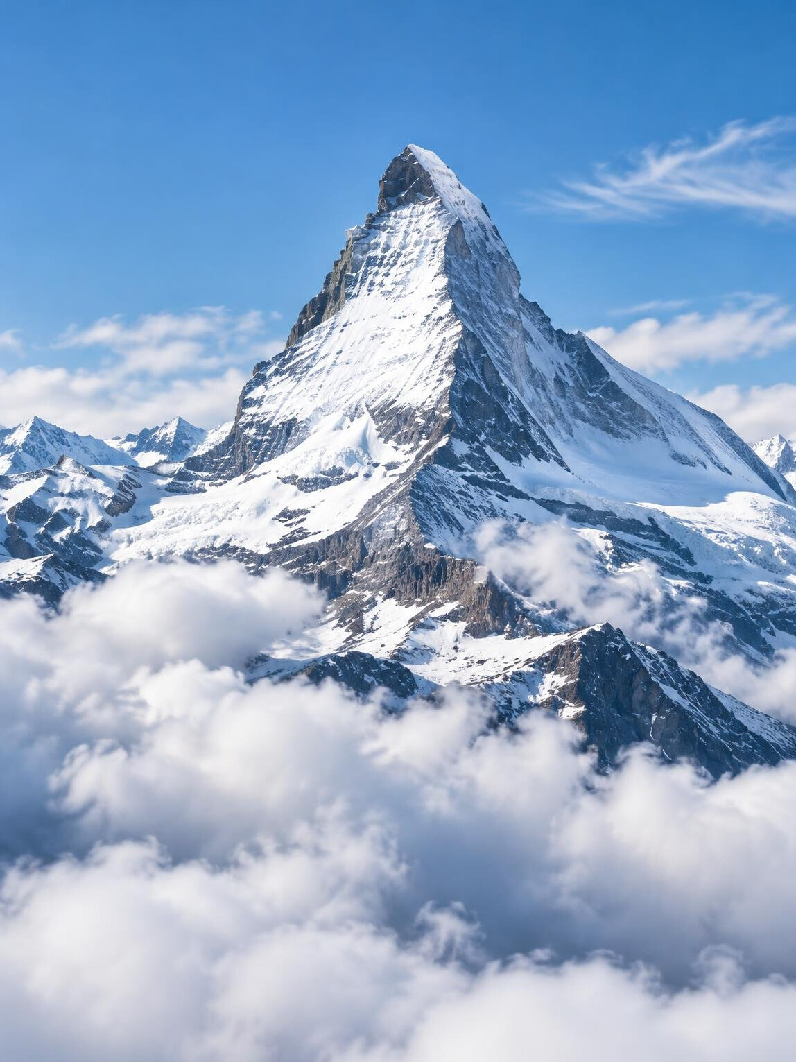 Swiss Alps snowy mountain peak