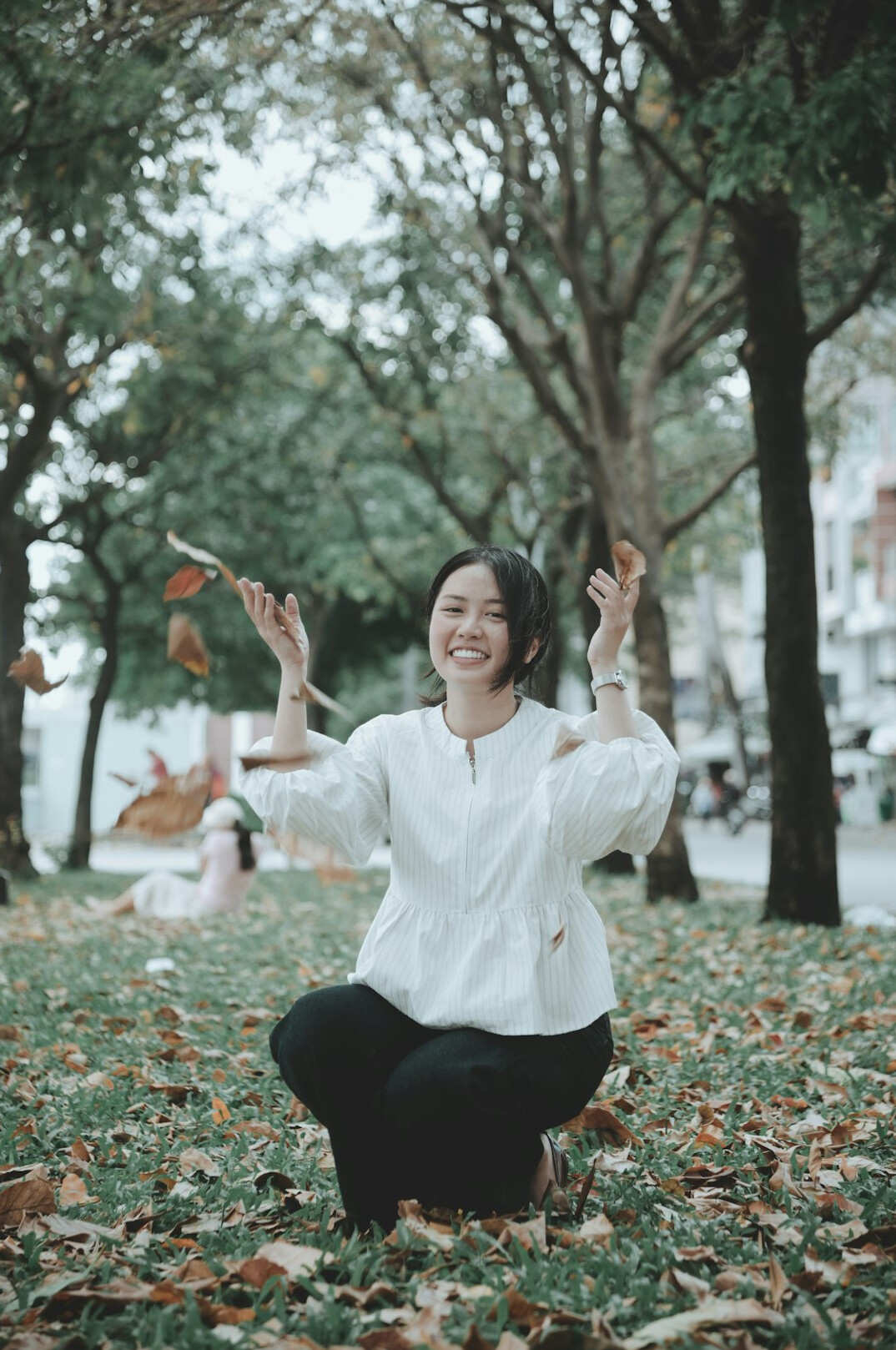 Portrait of a smiling woman editor